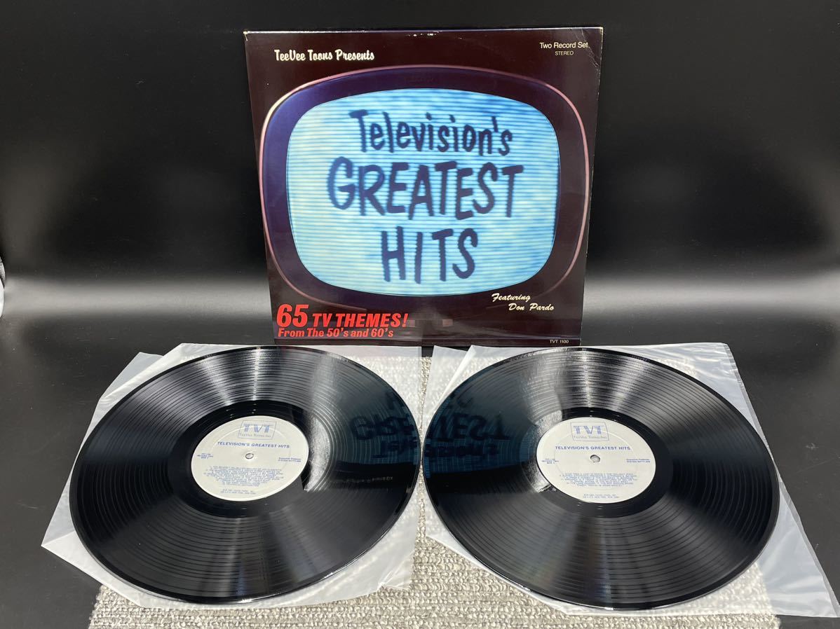 １２５６ レコード ＬＰ Television's Greatest Hits 2LP // 65 TV Themes / TVT1100の画像1