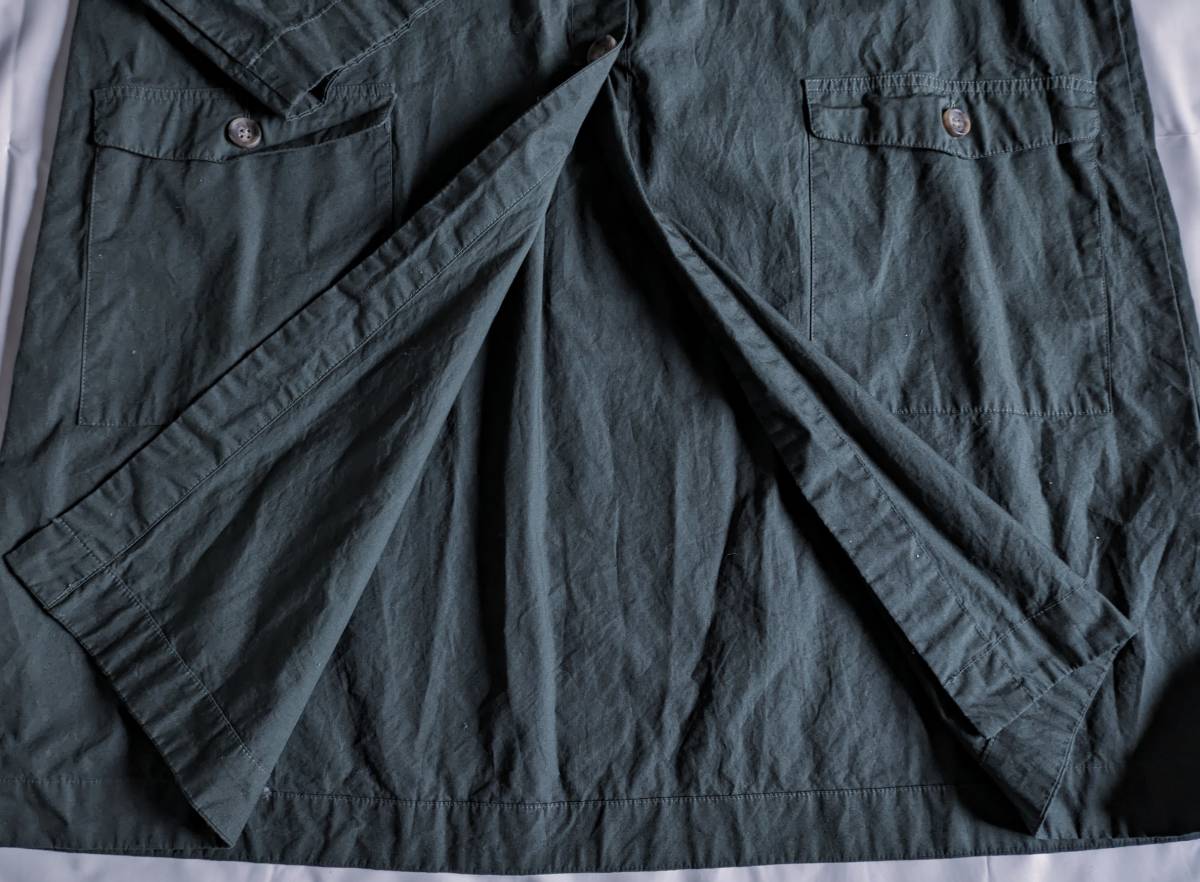 SUNVALLEY sunvalley coat product dyeing typewriter sleeve gya The -/ long sleeve? thin pocket cotton 100% deep green? color series dress length 82 width of a garment 62 easy M