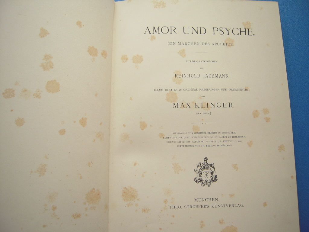 「マックス・クリンガー オリジナル銅版画本『アモールとプシュケ 』大版15葉 1880」版画代表作の一つ！　　 Max Klinger: Amor und Psyche_画像2