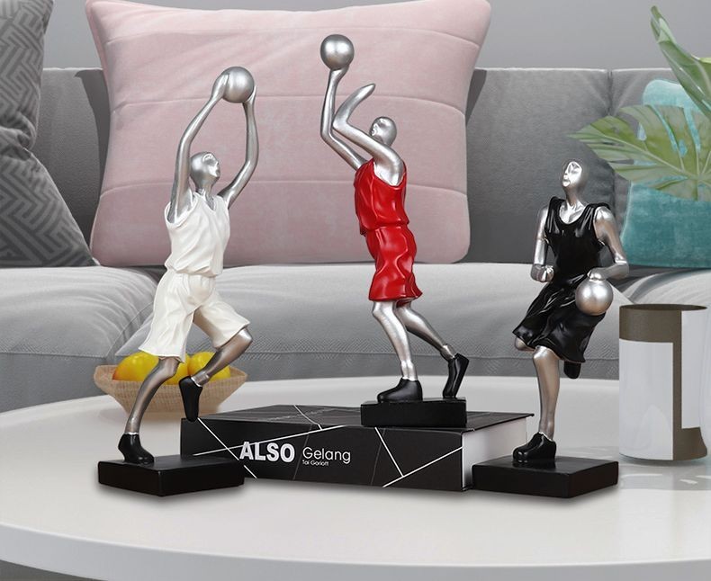 置物 バスケットボールプレイヤー モダンデザイン シンプル (レッド、ホワイト、ブラックの3体セット)_画像5