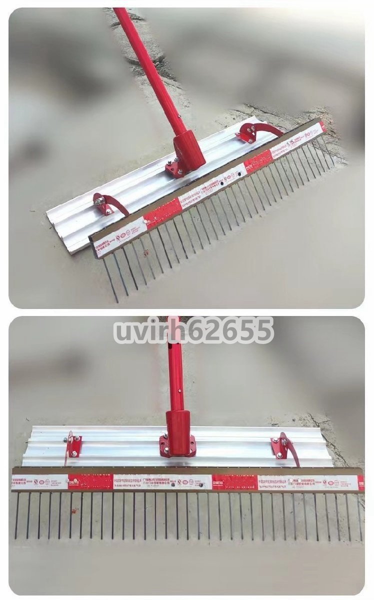 品質保証★左官道具 コンクリート仕上げ作業工具 グラウンドなどの整地作業 伸縮柄付き 100*540cm ルミ合金製_画像1