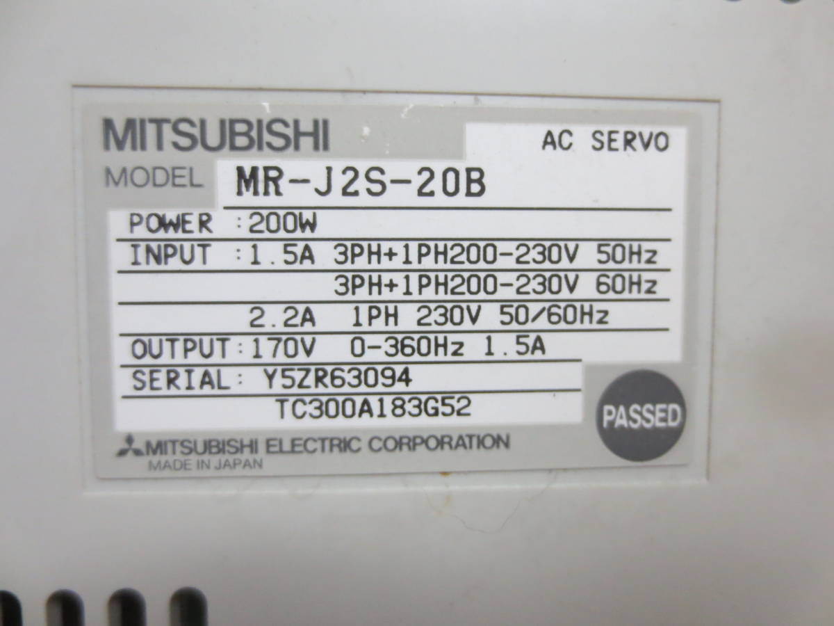 ★2台セット ★三菱 MITSUBISHI サーボアンプ MR-J2S-20B★29,94★_画像4