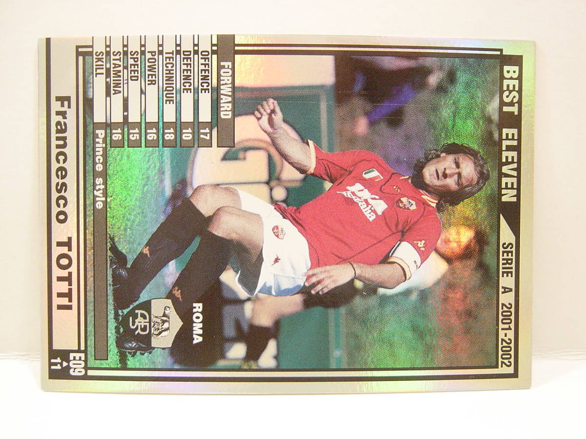 Panini WCCF 2001-2002 BE フランチェスコ・トッティ　Francesco Totti 1976 Italy　AS Roma 01-02 Serie A Best Eleven_画像2