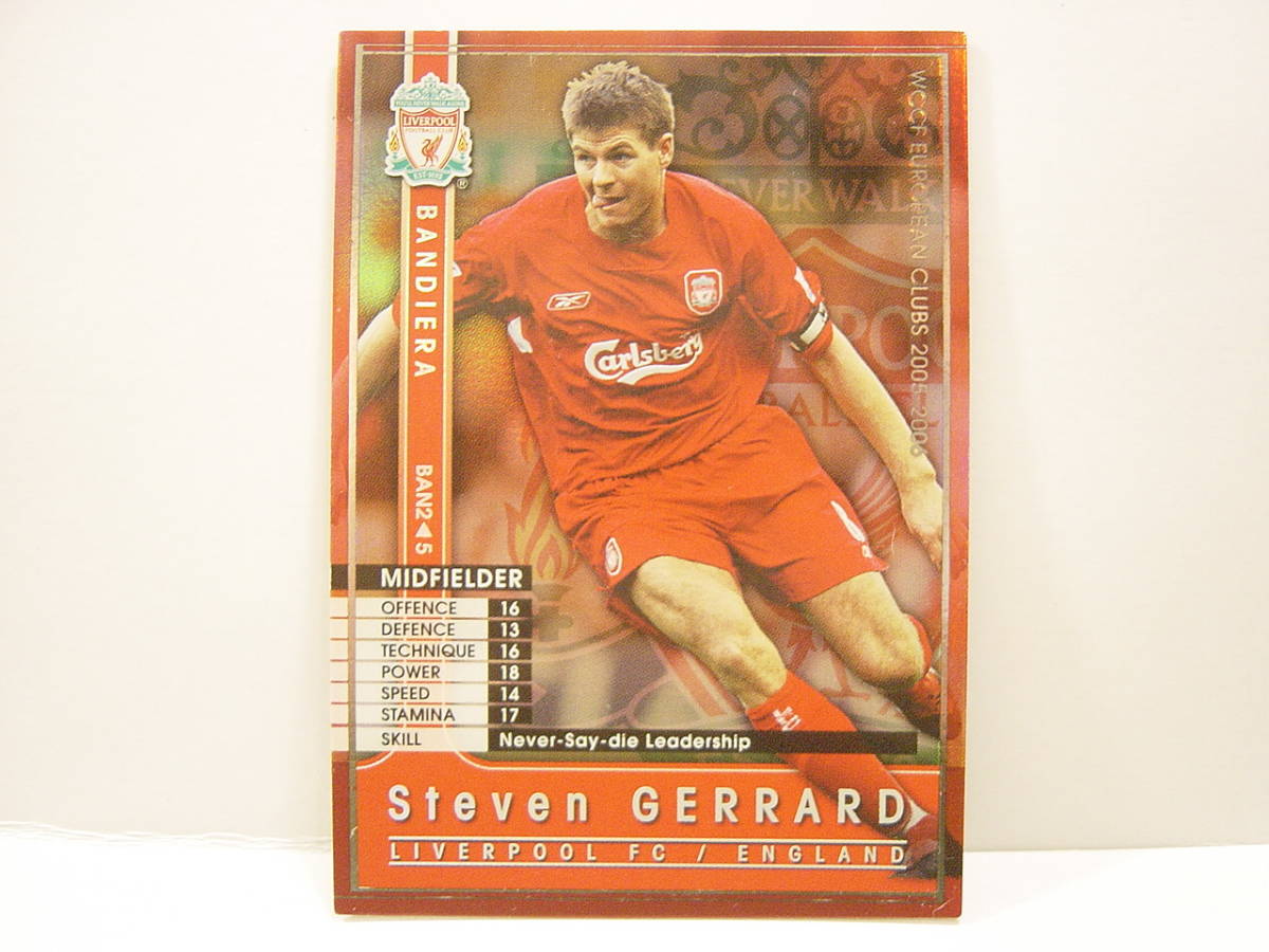 ■ WCCF 2005-2006 BAN スティーブン・ジェラード　Steven Gerrard 1980 England　Liverpool FC 05-06 Bandiera_画像1