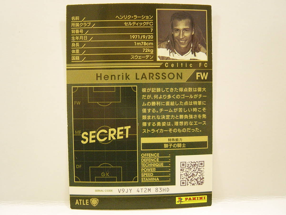 ■ WCCF 2013-2014 ATLE ヘンリク・ラーション　Henrik Larsson 1971 Sweden　Celtic FC 1997-2004 All Time Legends_画像4