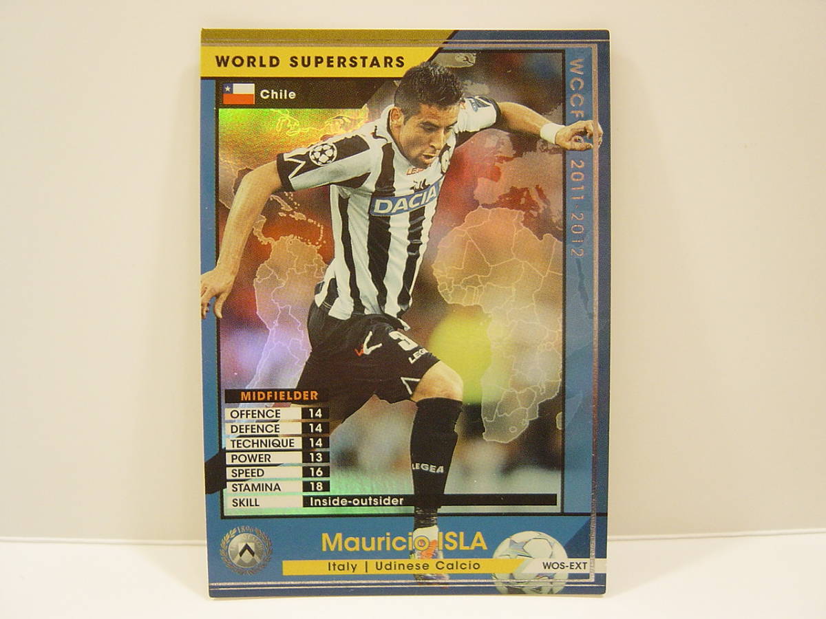 ■ WCCF 2011-2012 WOS-EXT マウリシオ・イスラ　Mauricio Anibal Isla 1988 Chile　Udinese Calcio Italy 11-12 Extra Card_画像1