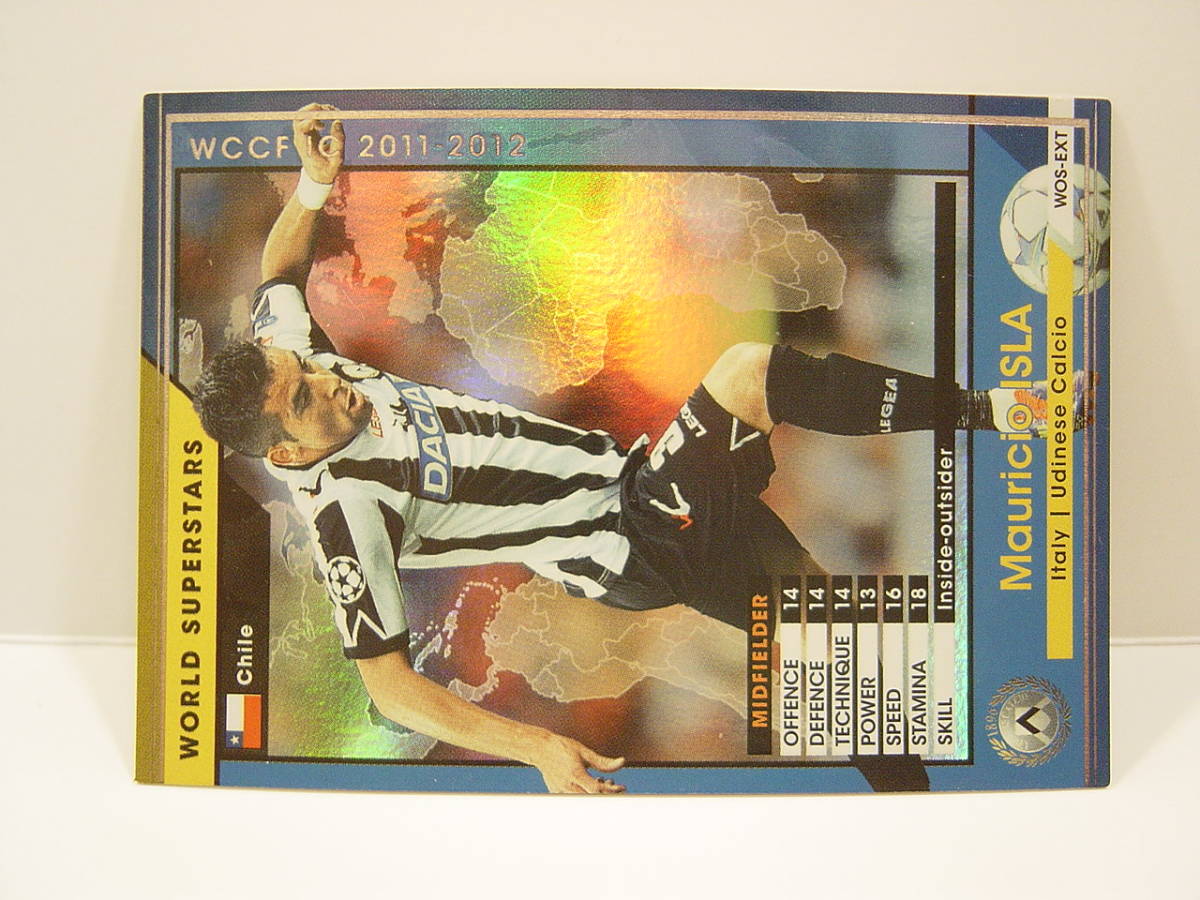 ■ WCCF 2011-2012 WOS-EXT マウリシオ・イスラ　Mauricio Anibal Isla 1988 Chile　Udinese Calcio Italy 11-12 Extra Card_画像2