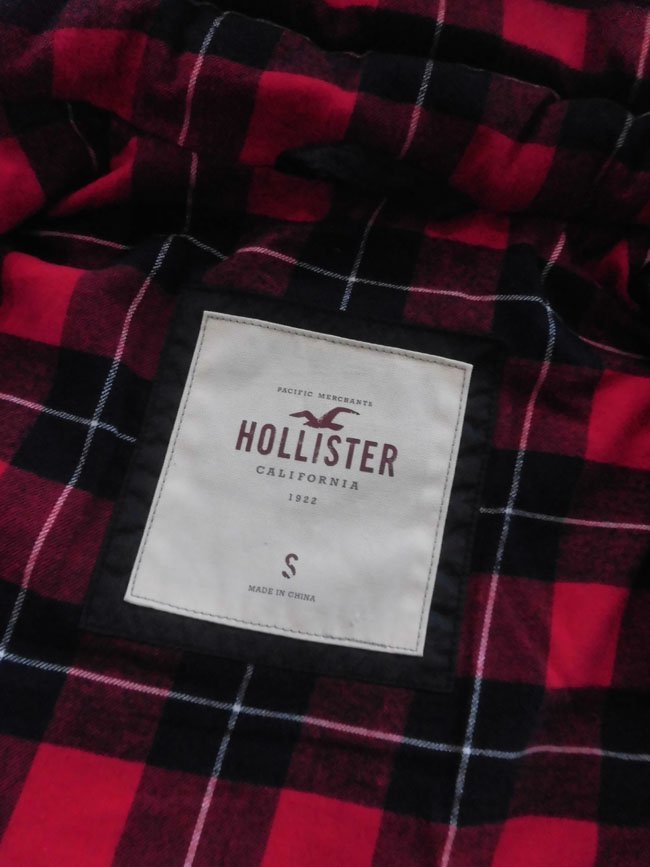 HOLLISTER/ホリスター/カモメロゴ刺繍ワッペン フード付き 中綿ベストS/ネイビー/ジャケット/メンズ/アバクロ A&Fアバクロンビー＆フィッチ_画像10