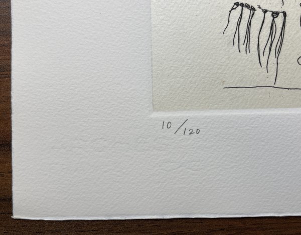 【真作】魂のピアニスト フジ子・ヘミング「れんだん」 2006年 銅版画 ED 10/120 直筆サイン・ 作品証明シール / フジコヘミング_画像3