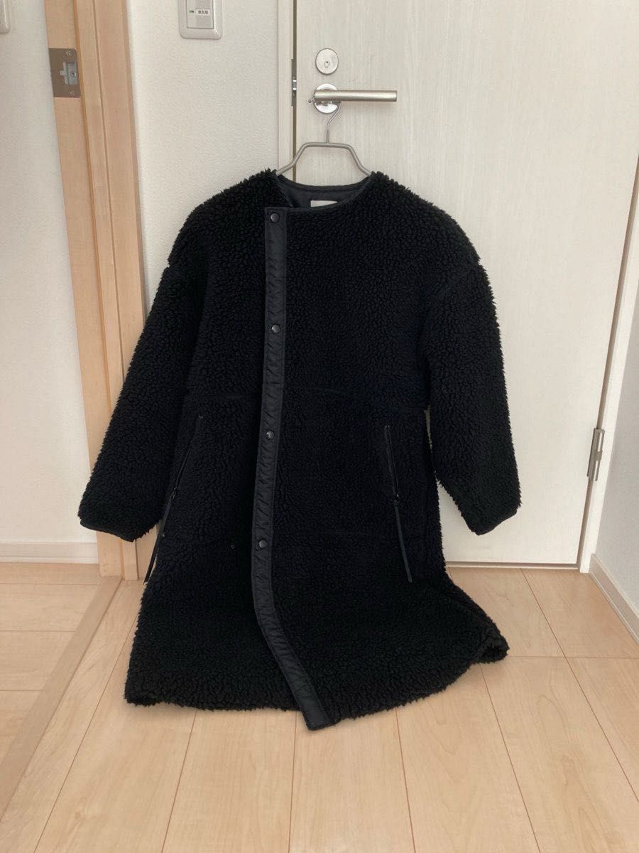 HYKE ハイク ロングボアコートブラックサイズ1|Yahoo!フリマ HYKE ハイク ロングボアコートブラックサイズ1|Yahoo!フリマ