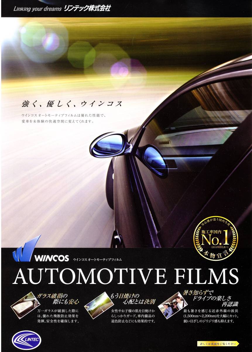 ■１枚貼り成型加工済みフィルム■ ヴェルファイア ANH20W ANH25W GGH20W GGH25W ATH20W　【WINCOS】 近赤外線を62％カット！ ドライ成型_画像4