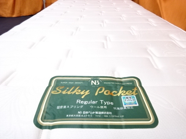 126 送料無料 展示品 日本ベッド シルキーポケット レギュラー シングルサイズマットレス_画像3