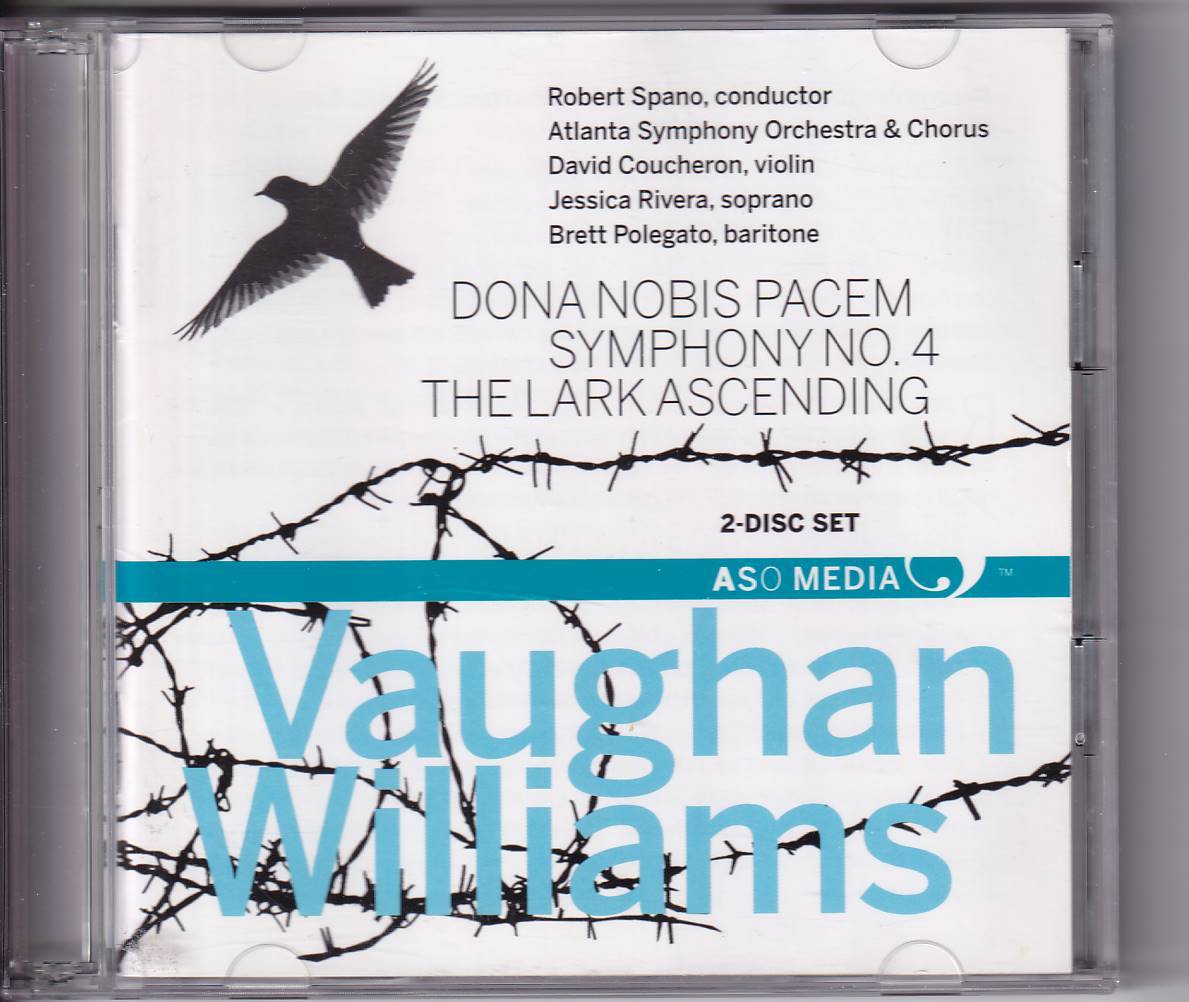 ポレガート/アトランタ響(2014.2,ライヴ) Ｖ・ウィリアムズ:交響曲第4番他 2CD 自主制作_画像1