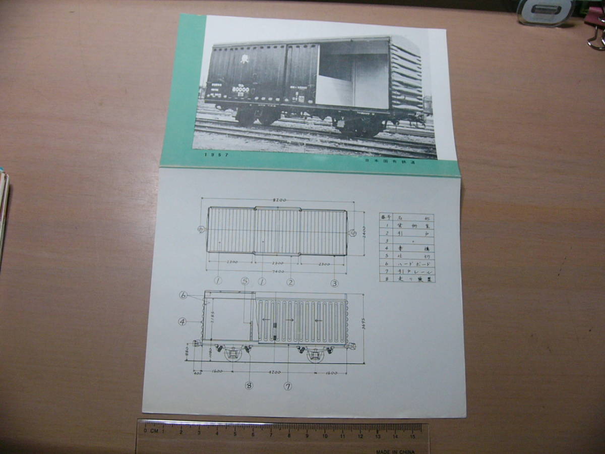 鉄道 パンフ ワム80000形 有ガイ車 パレット輸送用の貨車 1957年 日本国有鉄道 _画像3