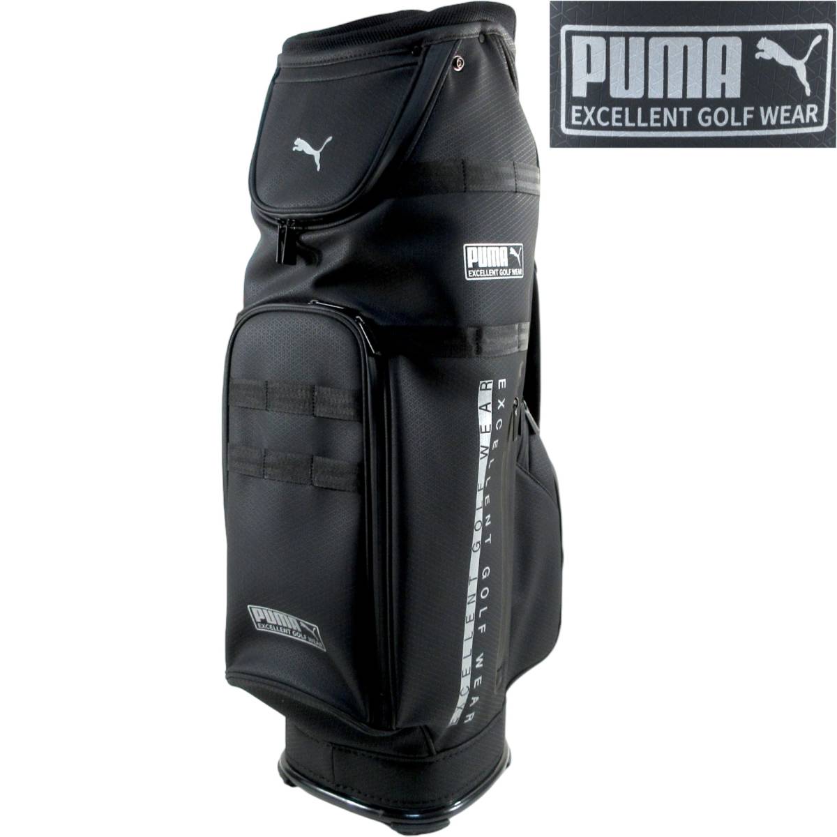 新品◆PUMA EXCELLENT GOLF WEAR◆EGW キャディバッグ ブラック◆プーマ ゴルフ カートバッグ 867943◆bfa J1794_画像1