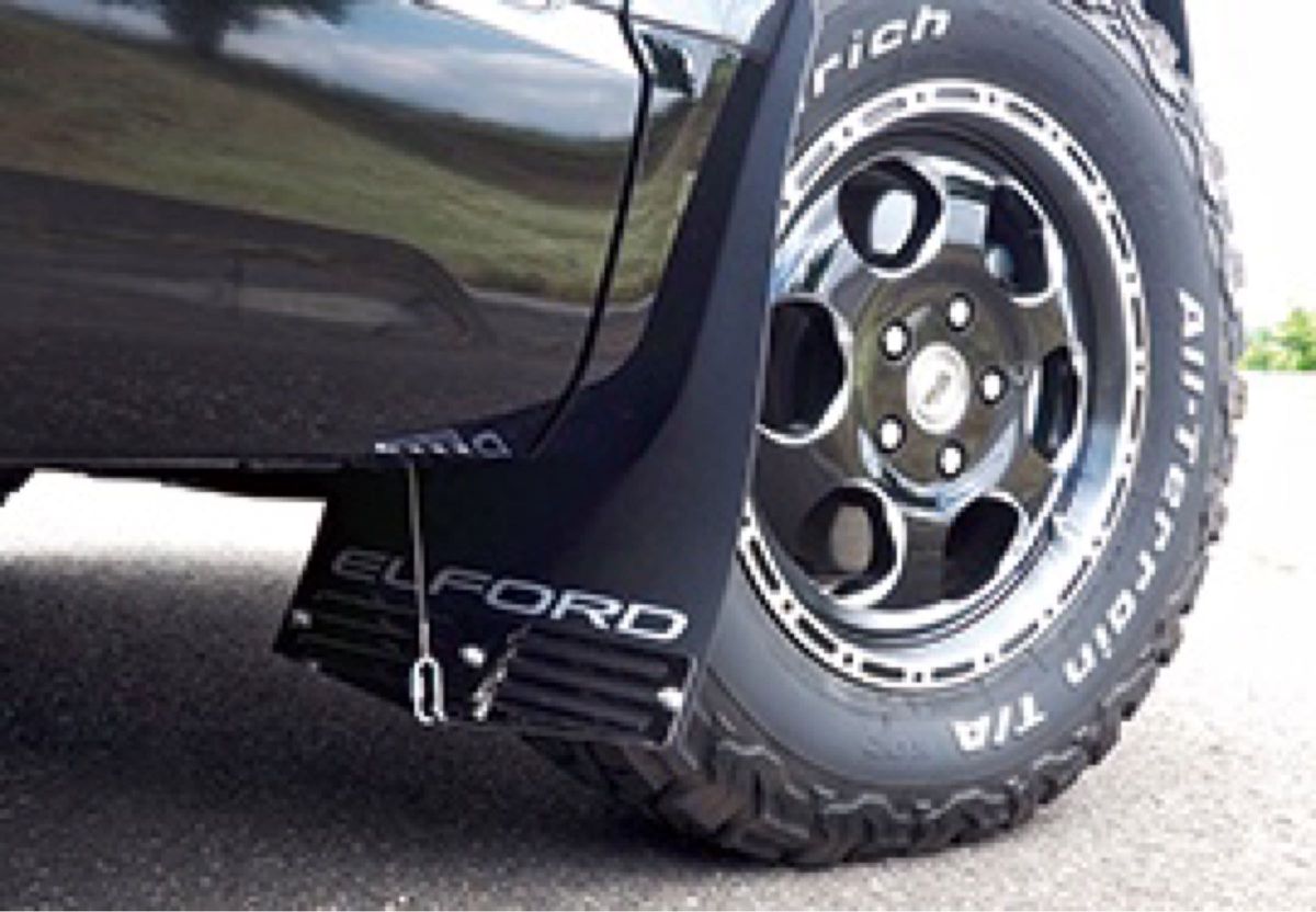 デリカD 5前期車用マッドフラップ(ブラック) エルフォード デリカD 5前期車用マッドフラップ(ブラック) エルフォード