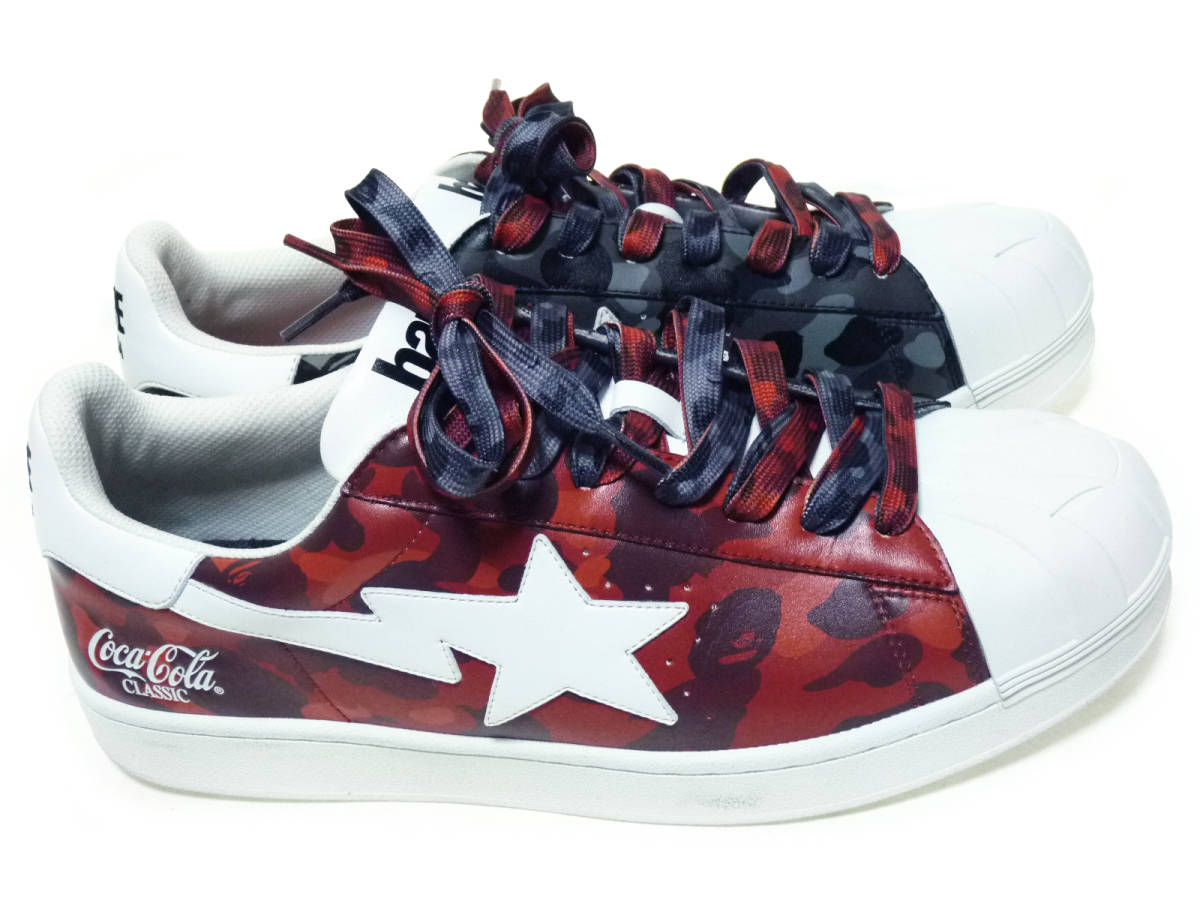 A BATHING APE エイプ × COCA-COLA コカコーラ Multi ベイプ BAPE スカル スタ スニーカー 31cm_画像2