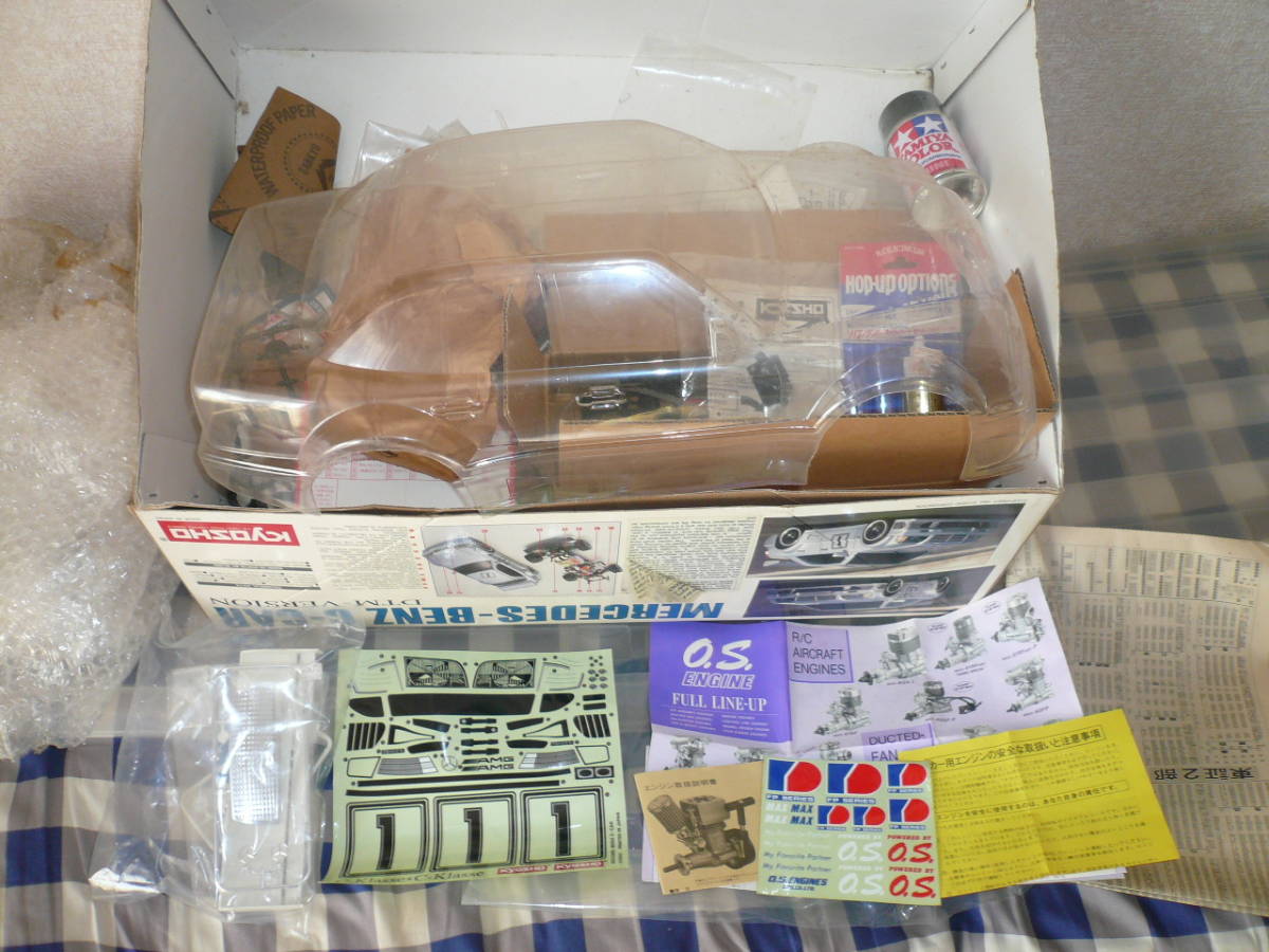 KyoSyo Kyosho Mercedes Benz C Class DTM engine radio controlled car not yet constructed box attaching poly- body Futaba Propo box set amateur rare long-term keeping goods 