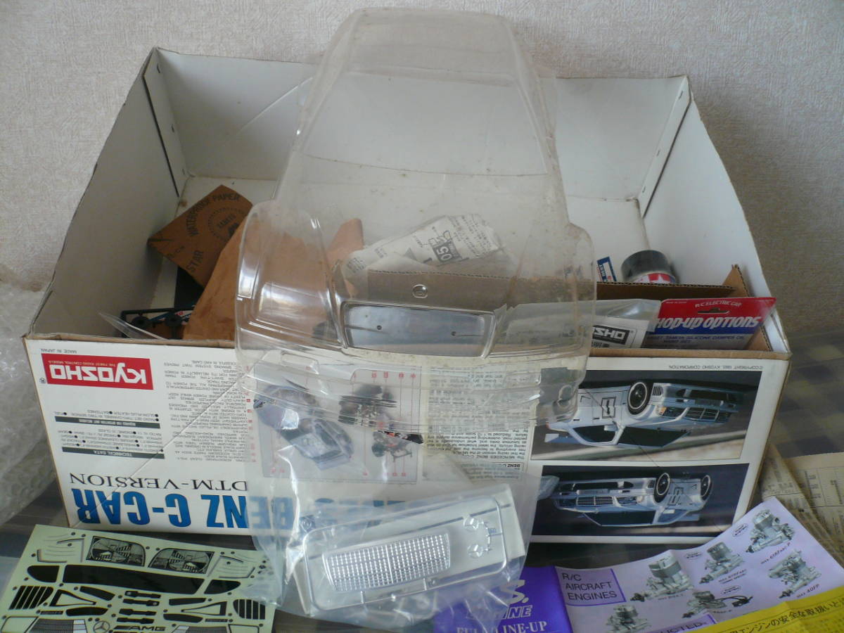 KyoSyo Kyosho Mercedes Benz C Class DTM engine radio controlled car not yet constructed box attaching poly- body Futaba Propo box set amateur rare long-term keeping goods 