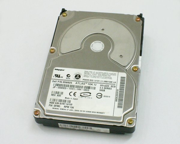 DELL 05W925 (ATLAS 10KIV 8B036J0) 36GB Ultra320 SCSI SCA 10krpm_画像1