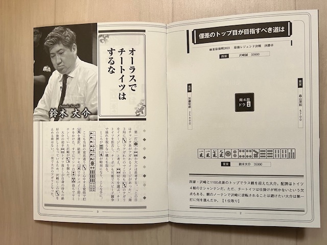 ■麻雀最強戦2023　プロに学ぶ必勝手筋23　近代麻雀2024年1月号特別付録_画像3