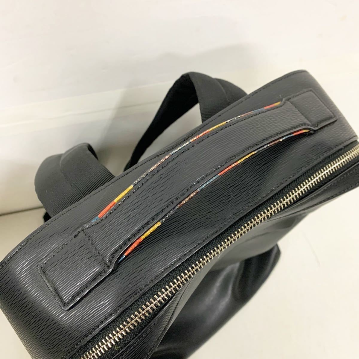 Paul Smith リュックサック ブラック バッグパック 布袋あり ポールスミス バッグ【NK4414】_画像5