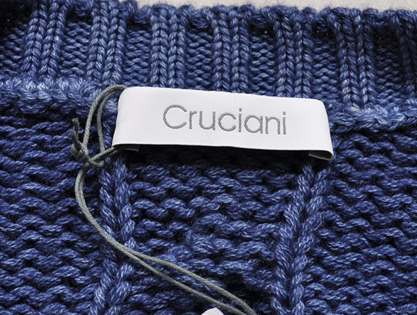     原文:新品14.6万 Cruciani クルチアーニ 最高級 カシミア100％！！ ケーブル編み クルーネックニット (青 54 XL～2XLサイズ相当 ) イタリア製