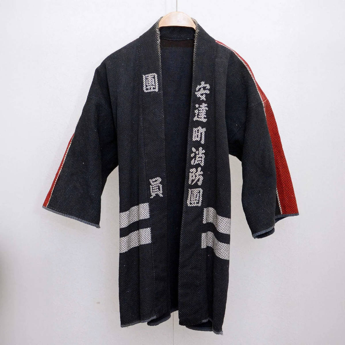 火消し半纏刺し子法被消防団ジャパンヴィンテージリメイク素材昭和レトロ japanese fireman jacket hanten happi coat men sashiko fabric