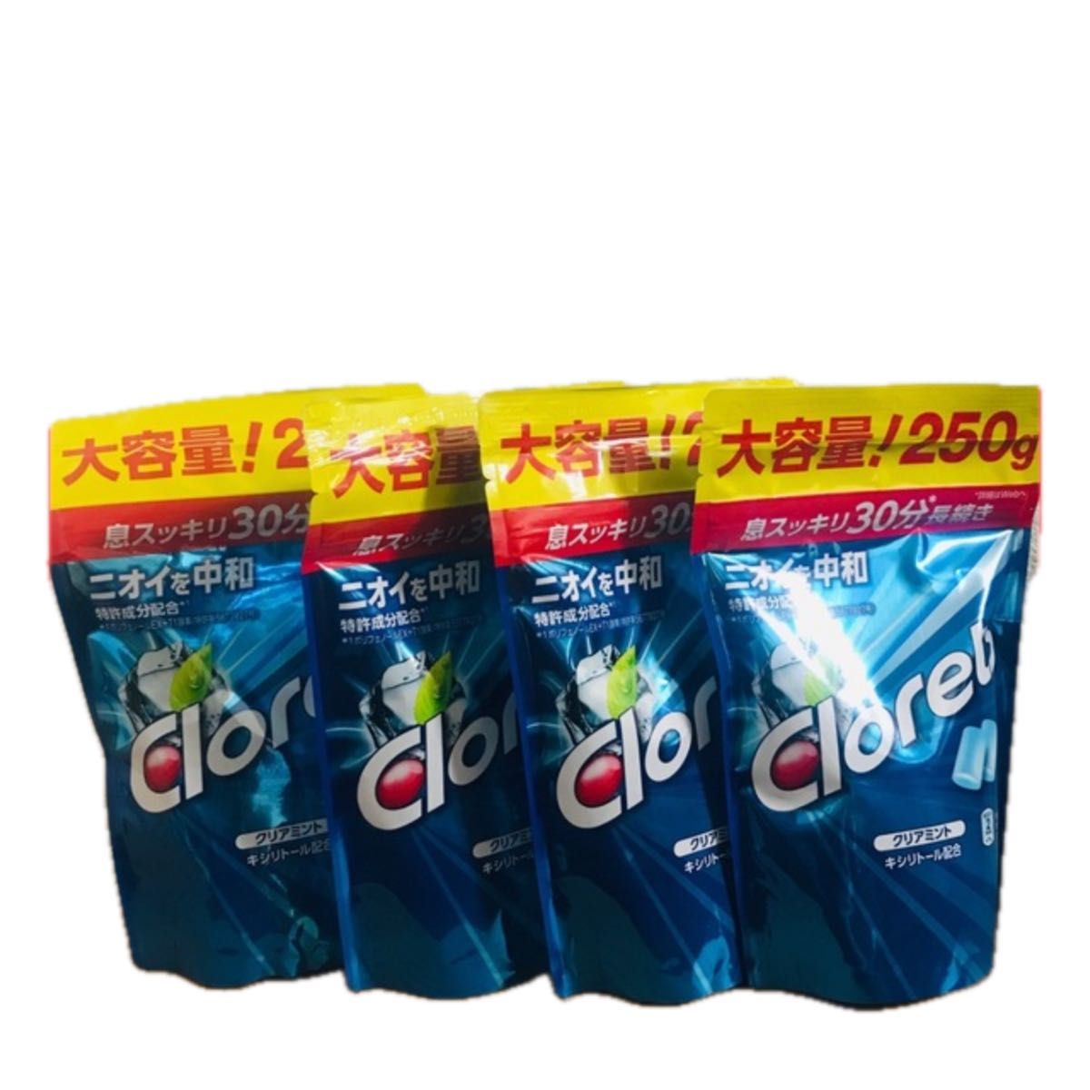 モンデリーズ クロレッツＸＰクリアミントＳＰ２５０ｇ　4個セット 