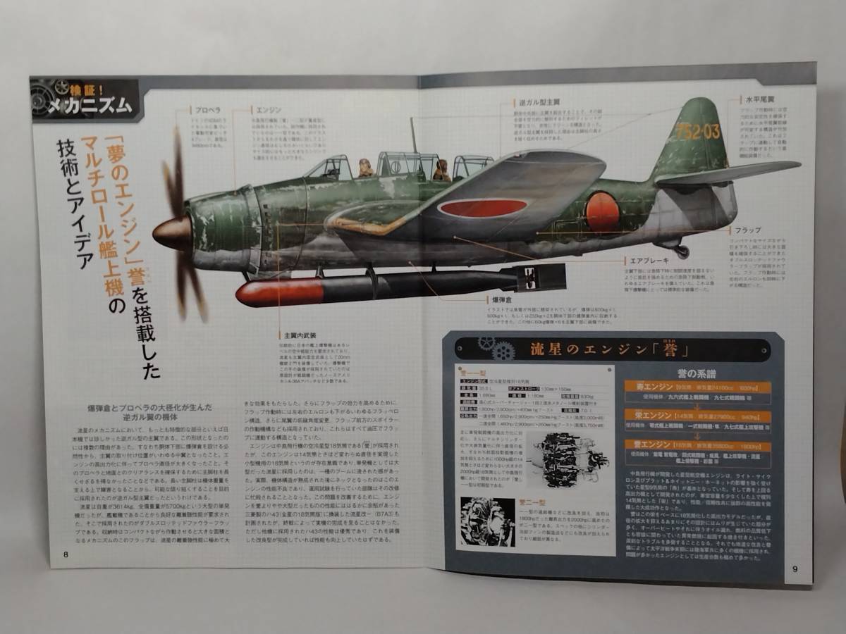 ◆10 DeA デアゴスティーニ 書店販売 第二次世界大戦傑作機コレクション1/72 No.10 日本海軍 艦上攻撃機 愛知 流星 マガジン付_画像7