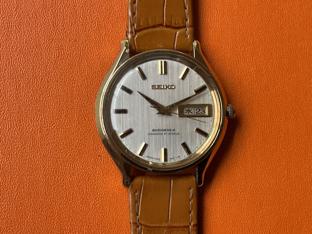 SEIKO(ビジネスA自動巻き27石、1967年ビンテージ金張ケース)稼働品、デイデイト、プロ風防、ポリッシュ仕上げ済み_画像1