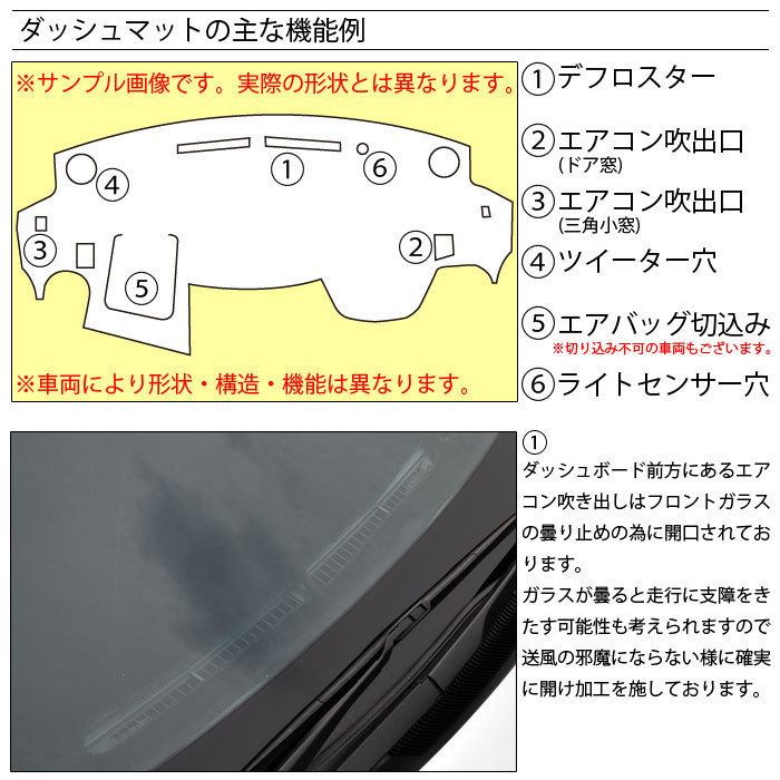 スズキ エブリィ DA52/DB52 SPオーダーダッシュボードマット ダッシュマット_画像4