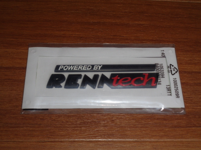 レア！メルセデス ベンツ RENNTECH エンブレム AMG W140 W220 W221 W222 W223 W210 W211 W208 W209 R230 R231 レンテック_画像1