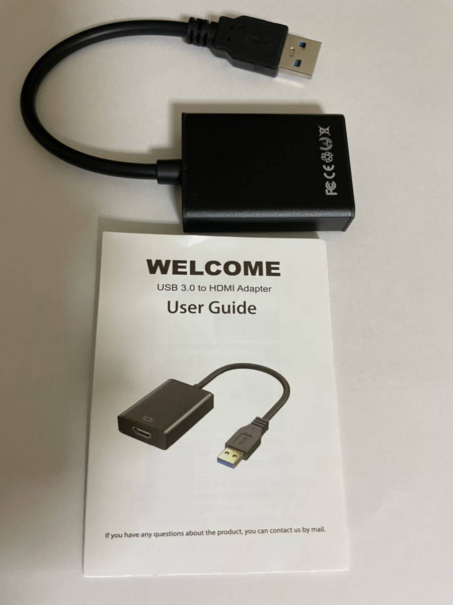 AB-53 【2023最新チップ発売 5Gbps高速伝送 USB HDMI 変換アダプタ】 TRAOO USB3.0 HDMI 変換 ケーブル1080P対応 音声出力 訳あり_画像2