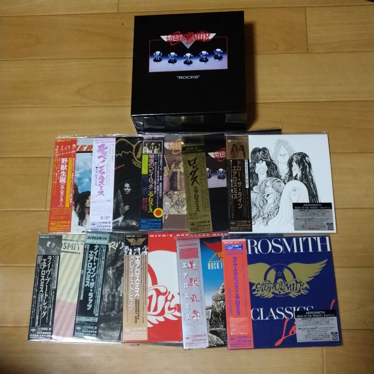 紙ジャケ　　 AEROSMITH　　10タイトルセット　　　特典BOX付　　紙ジャケット　　　　　国内盤_画像1