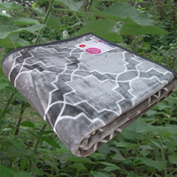 西川　軽量ニユーマイヤー毛布　シングル　１４０×２００cm　サフラ 　グレー_画像2