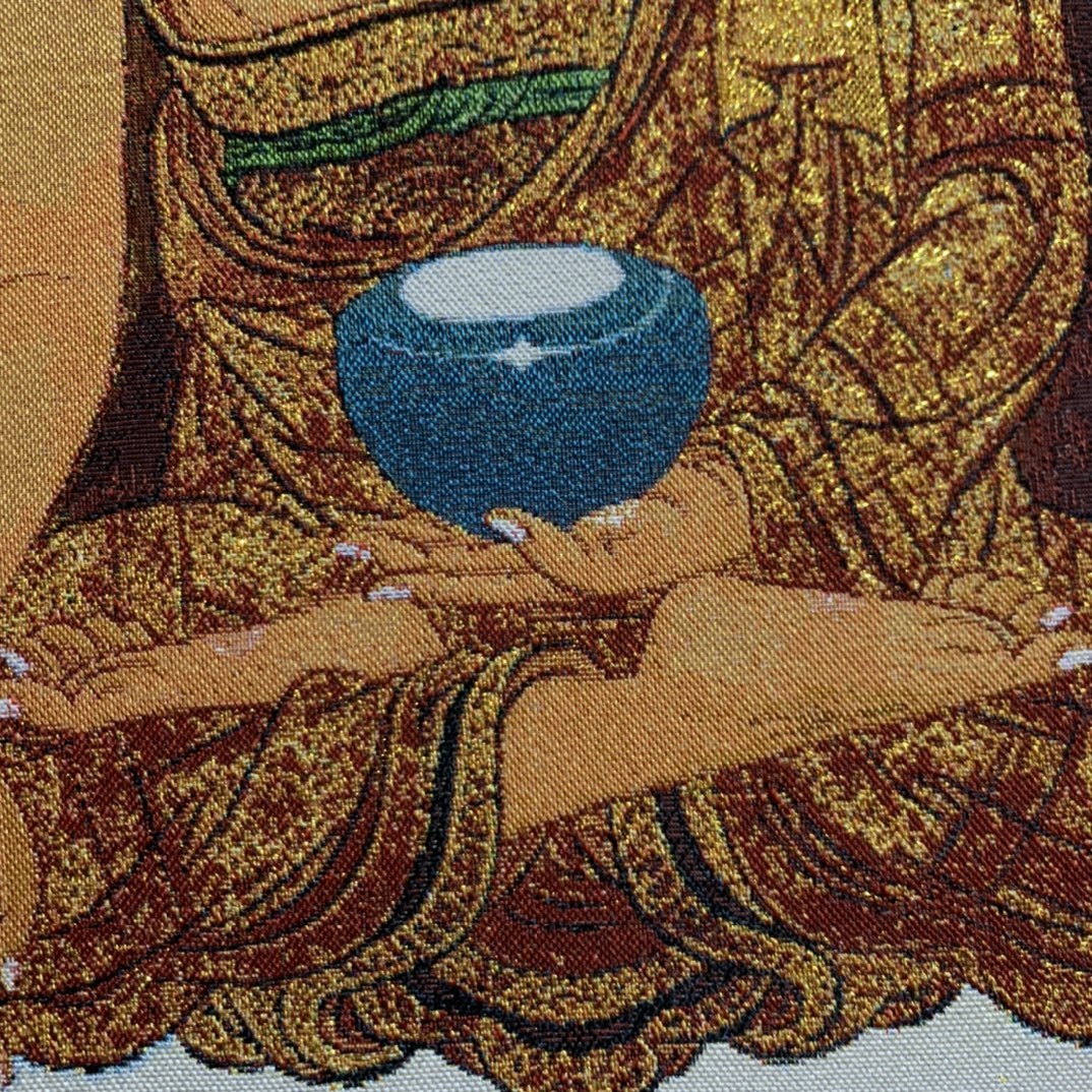 古仏画 中國 チベット仏教 チベットタンカ刺繍 釈迦牟尼図 釈迦 仏画 タンカ 仏像 掛軸 仏教古美術 時代物 中国古美術 中国古画 唐画 GF173_画像9