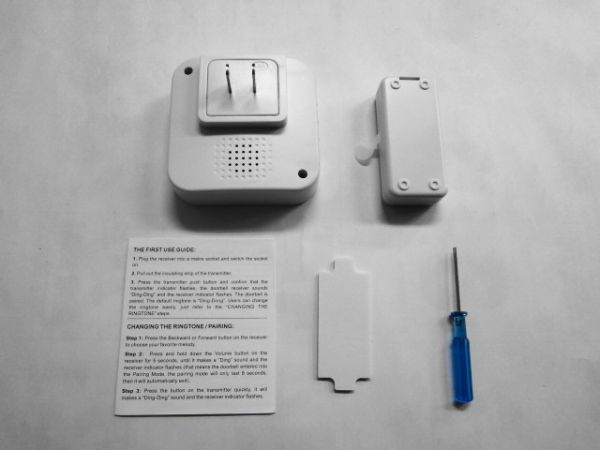 AN21-958 新品 未使用品 マキノテック ワイヤレス ドアベル Wireless Doorbell ドアチャイム 防犯 ホームセキュリティ Makino Tec_画像4