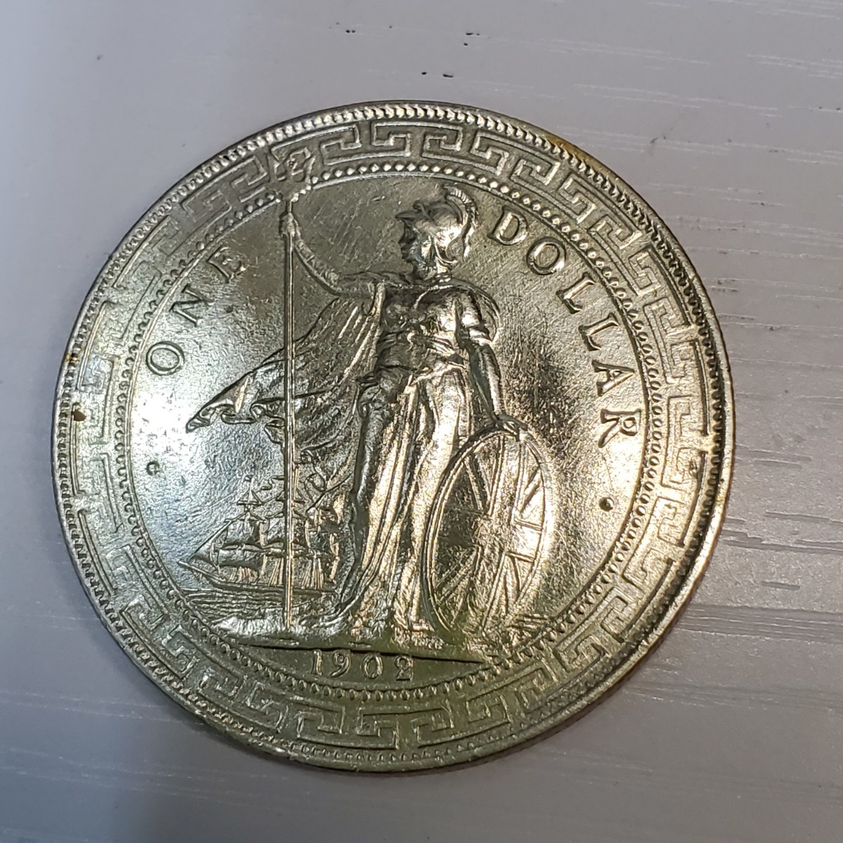 イギリス　貿易　壹圓　1ドル　香港　コイン　銀貨_画像2