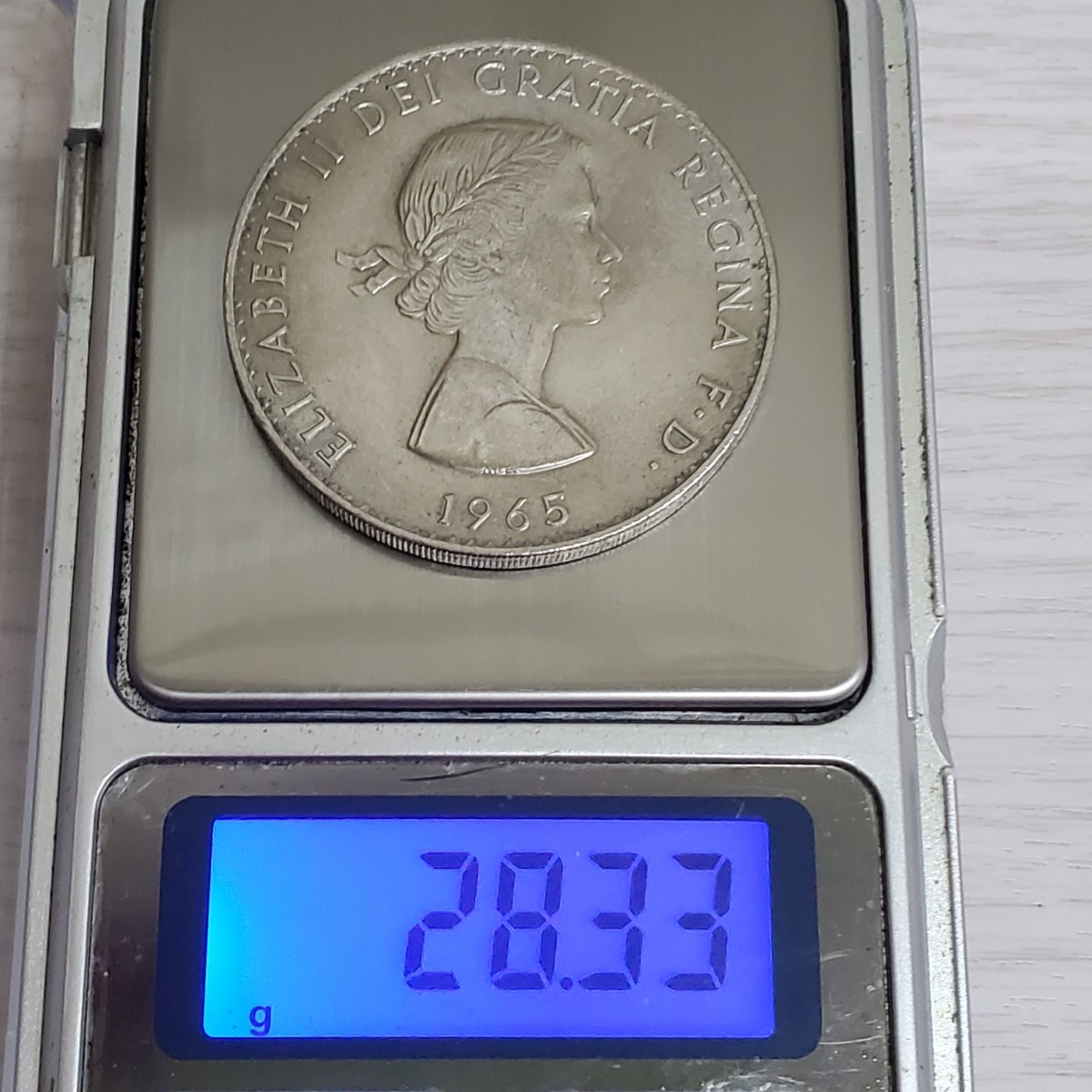 イギリス　チャーチル　エリザベス女王　1965年　外国コイン　計3枚まとめ_画像3