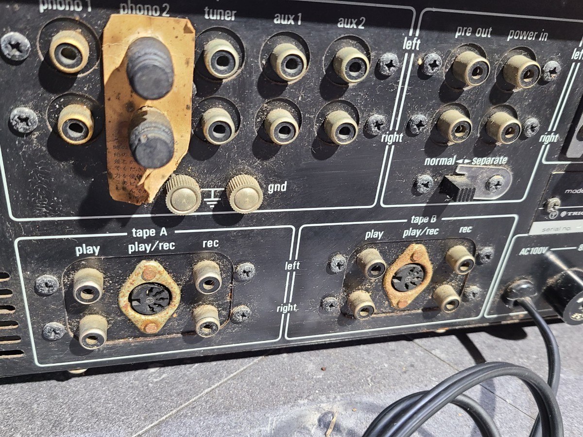 【ジャンク品】管1W188 TRIO Stereo Integrated Amplifier KA-9300 プリメインアンプ 通電しませんでした_画像9