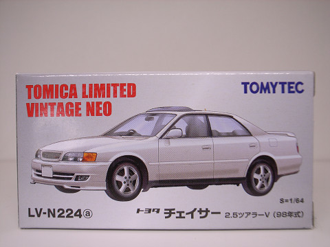 TOMYTEC / TLV 1/64 LV-N224a トヨタ チェイサー 2.5 ツアラーＶ (98年式 希少美品_パッケージ