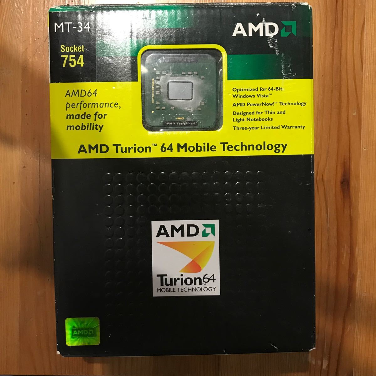 AMD Turion 64 Mobile MT-74 socket754 CPU 1.8GHz 25w L2-1Mcash _画像1