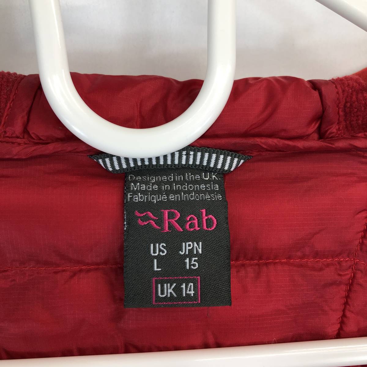 Rab ラブ プリマロフト中綿パーカー レッド Lサイズ USA規格 Rab ラブ プリマロフト中綿パーカー レッド Lサイズ USA規格