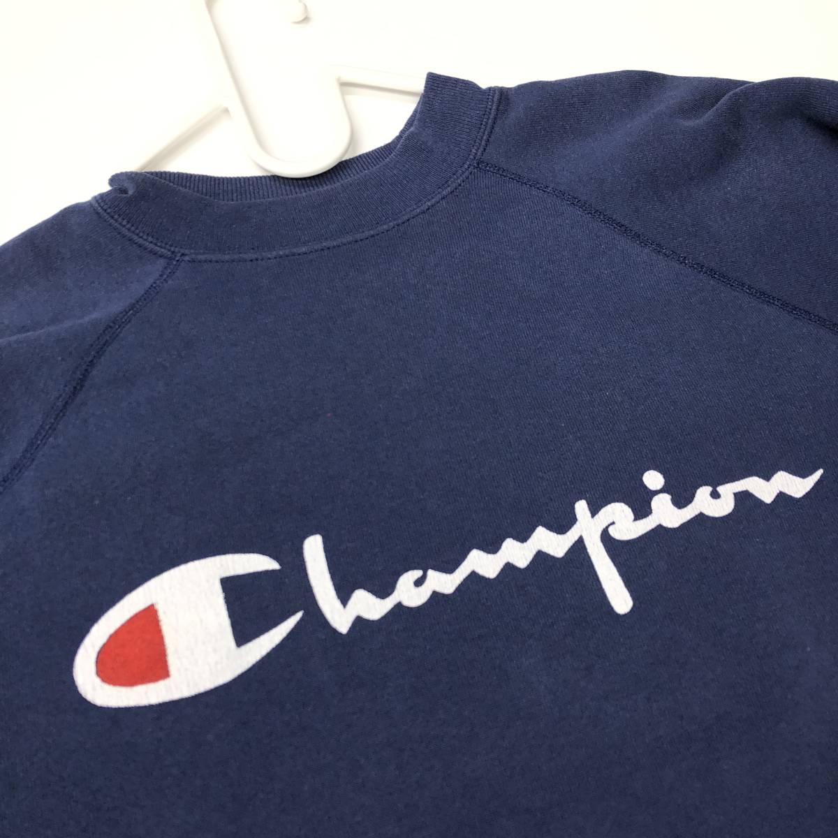 80s 90s USA製 Hanes ヘインズ スウェット ネイビー チャンピオンロゴ Champion Mサイズ_画像6