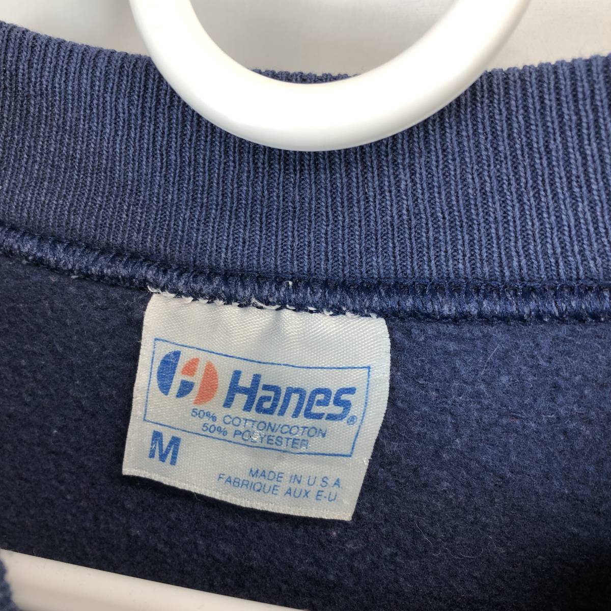 80s 90s USA製 Hanes ヘインズ スウェット ネイビー チャンピオンロゴ Champion Mサイズ_画像4