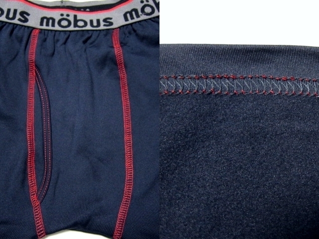 ☆送料込☆新品★mobus / メンズ★保温インナー★L★裏起毛レギンス★ネイビー_画像2