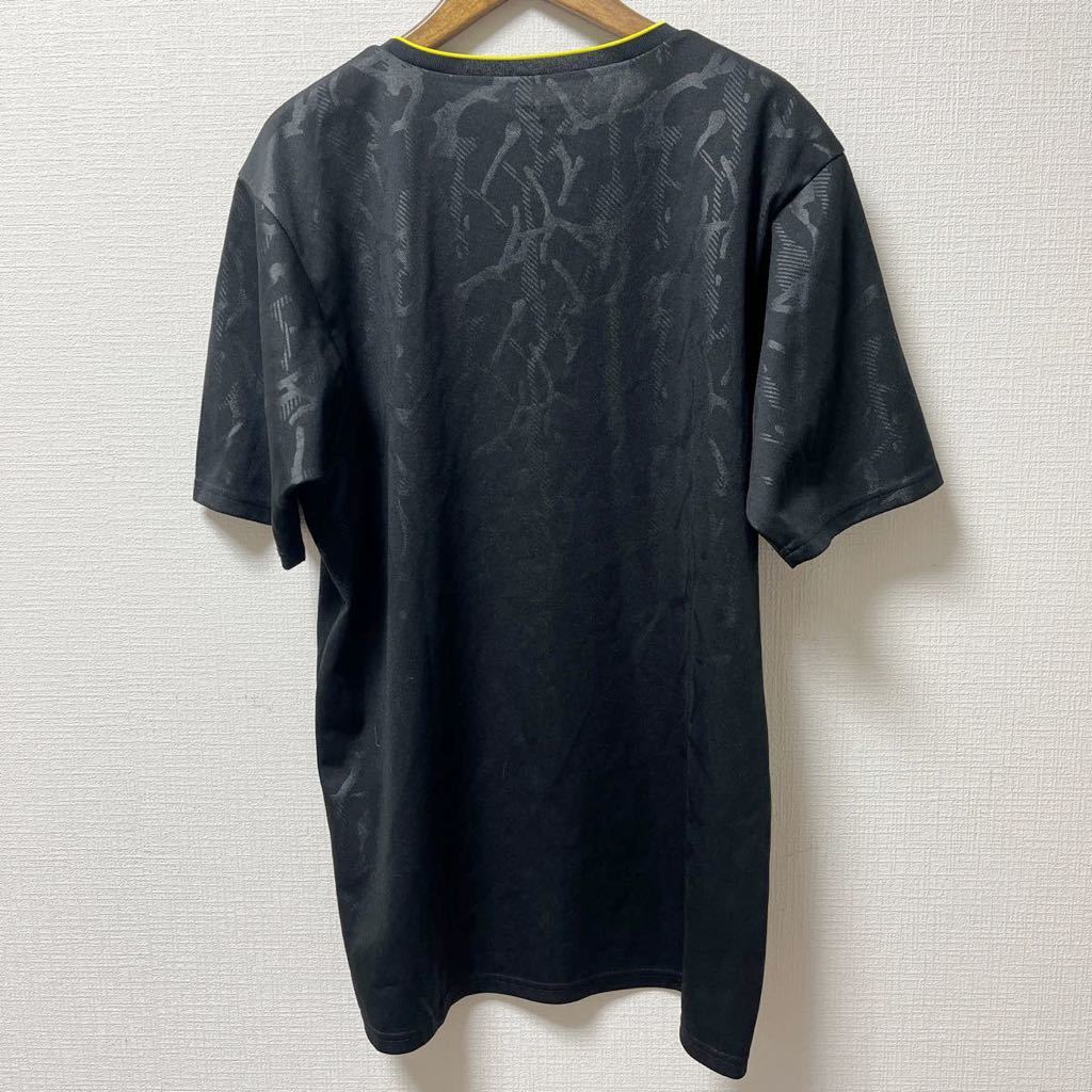 YONEX ヨネックス 半袖 Tシャツ プラクティスシャツ Lサイズ 透かし柄 ブラック ポリエステル_画像2