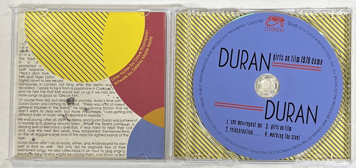 M5663◆DURAN DURAN◆GIRLS ON FILM 1979 DEMO(1CD)輸入盤/英国産ロック/ニューロマンティック_画像3