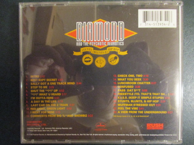 ◆ CD ◇ Diamond And The Psychotic Neurotics ： Stunts, Blunts & HipHop(( HipHop ))((Best Kept Secret / Sally Got A One Track Mind_画像2